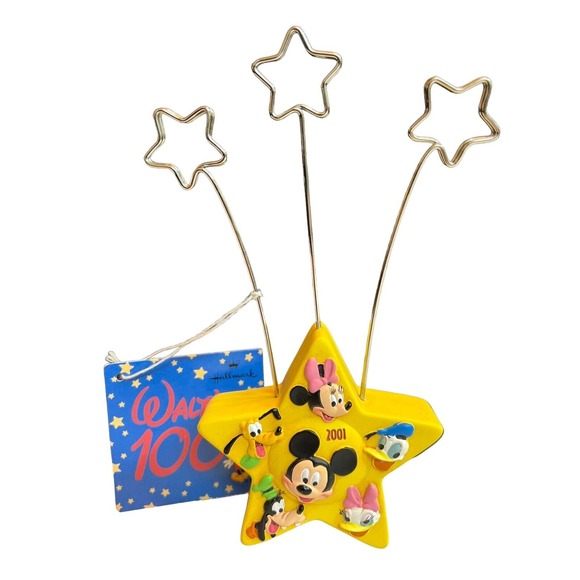 Reversible‎ Mickey Mouse Star Photoholder Walt's 100th Hallmark Disney Keepsake - Picture 1 of 5